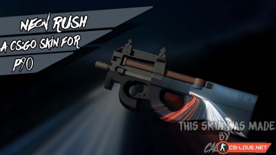 Скачать модель P90 "Neon Rush" для CS:GO