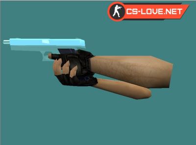 Скачать модель оружия Blue Iced Glock для CS 1.6
