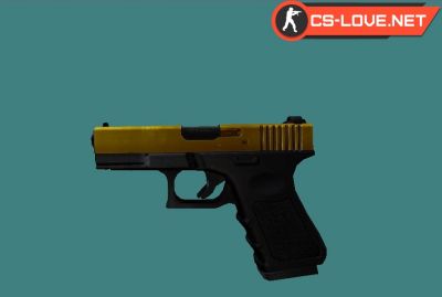 Скачать модель оружия Золотой Glock для CS 1.6