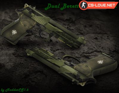 Скачать модель оружия Dual Berettas Retribution для CS 1.6