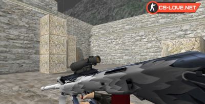Скачать модель оружия HD AUG White Fang для CS 1.6