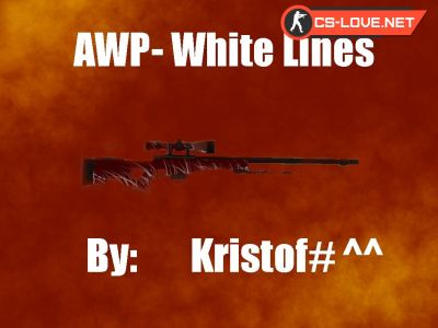 Скачать модель оружия AWP White Lines для CS 1.6