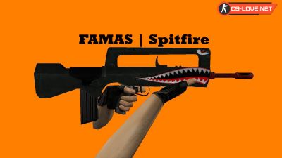 Скачать модель оружия Famas Spitfire для CS 1.6