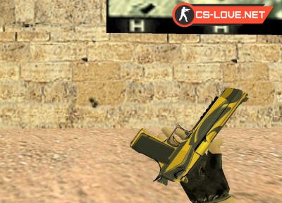Скачать модель оружия HD Deagle Yellow Jacket для CS 1.6