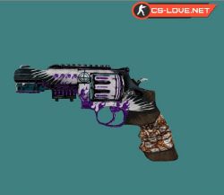 Модель оружия HD R8 Revolver Veteran Purple для CS 1.6 - Изображение №20