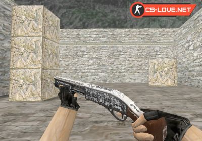 Скачать модель оружия HD Sawed-Off Royal Silver для CS 1.6