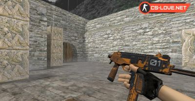 Скачать модель оружия HD MP9 Colony 01 Orange для CS 1.6