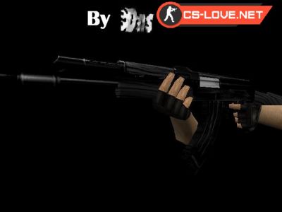 Скачать модель оружия AK-47 Black для CS 1.6