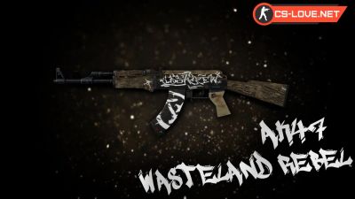 Скачать модель оружия AK-47 Wasteland Rebel для CS 1.6