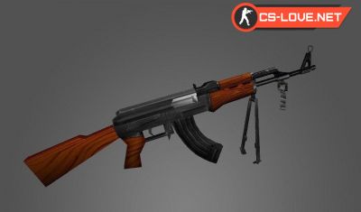 Скачать модель оружия AK-47 с подставкой для CS 1.6