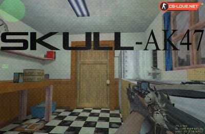 Скачать модель оружия AK-47 Skull для CS 1.6