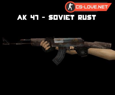 Скачать модель оружия AK-47 Soviet Rust для CS 1.6