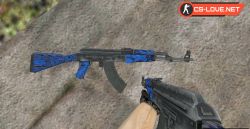 Скачать модель оружия HD AK-47 Blue Laminate для КС 1.6 - Изображение №21