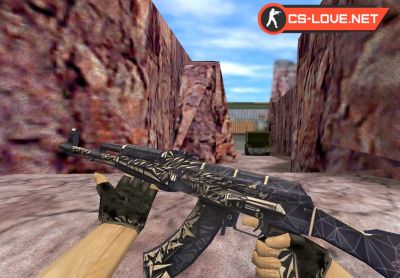Скачать модель оружия HD AK-47 Cyberfire для CS 1.6