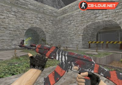 Скачать модель оружия HD AK-47 Survival Z для CS 1.6