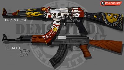 Скачать модель оружия AK-47 Demolition Derby для CS 1.6