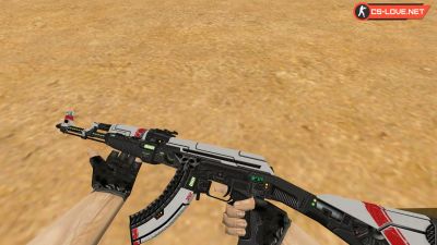 Скачать модель оружия HD AK-47 Sci Fi Red для CS 1.6