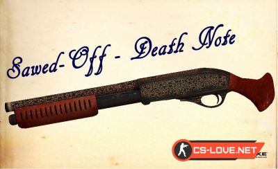 Скачать модель оружия Sawed-Off "Sawed-Off | Death Note" для CSGO