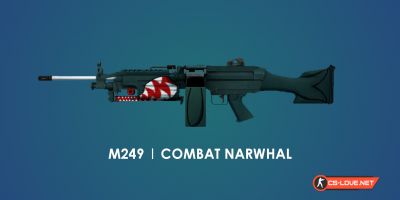 Скачать модель оружия M249 "M249 | COMBAT NARWHAL" для CSGO