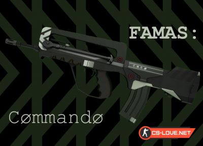 Скачать модель оружия Famas "FAMAS| Cømmandø" для CSGO