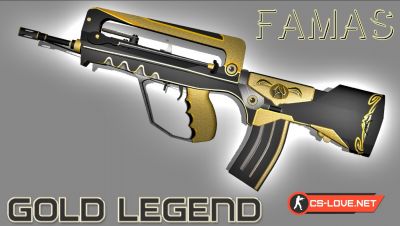 Скачать модель оружия Famas "FAMAS | Gold Legend" для CSGO
