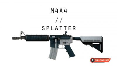 Скачать модель оружия M4A1 "M4A4 // Splatter" для CSGO
