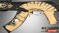 Скачать модель оружия АК-47 "AK-47 | GLADIATOR" для CSGO - Изображение №17