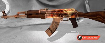 Скачать модель оружия АК-47 "AK-47 | Outlaw" для CSGO