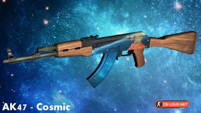 Скачать модель оружия АК-47 "AK 47 - Cosmic V.1" для CSGO