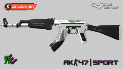 Скачать модель оружия АК-47 "AK-47 | SPORT" для CSGO