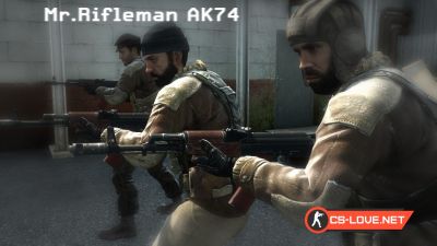 Скачать модель оружия АК-47 "Mr.Rifleman AK74 On Kopter's Animation" для CSGO