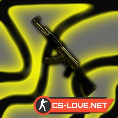 Скачать модель оружия АК-47 "Golden AK" для CSGO