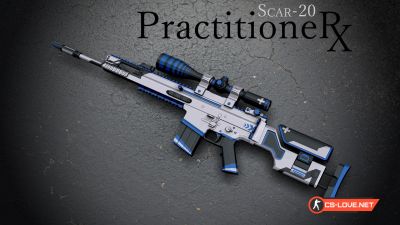 Скачать модель оружия Scar-20 "Practitoner" для CSGO