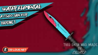 Скачать модель ножа "Bayonet - Water Elemental" для CSGO
