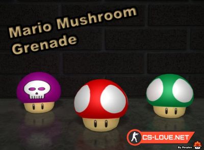 Скачать модель гранаты "Mario Mushroom Grenade Pack" для CSS