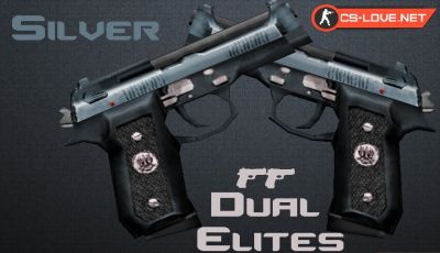 Скачать модель оружия Dual Elites Silver Elites для CS 1.6