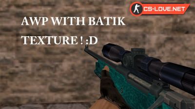 Скачать модель оружия AWP Blue Batik для CS 1.6