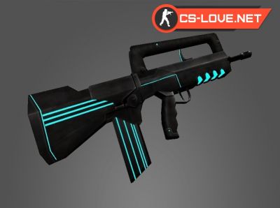 Скачать модель оружия Famas Neon для CS 1.6