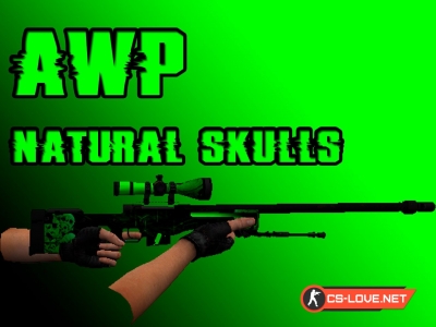 Скачать модель оружия AWP natural skulls для CS 1.6