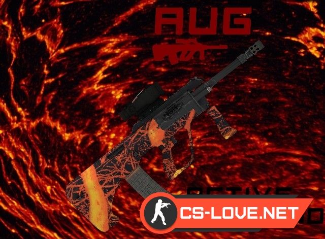 Скачать модель оружия AUG "Aug Active Volcano" для CSGO