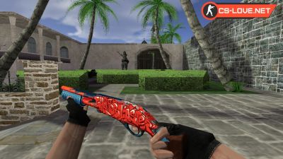 Скачать модель оружия HD Sawed-Off Ghetto Blaster: Blue Magic для CS 1.6
