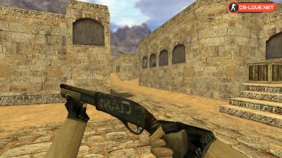 Скачать модель оружия HD Sawed-Off Mad Maniac для CS 1.6
