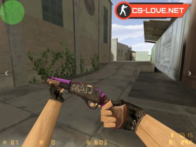 Скачать модель оружия HD Sawed-Off Purple Maniac для CS 1.6