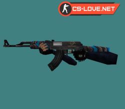 Скачать модель оружия AK-47 Blue Laminate для КС 1.6 - Изображение №20