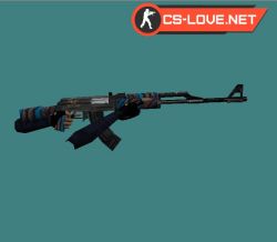 Скачать модель оружия AK-47 Blue Laminate для КС 1.6 - Изображение №21