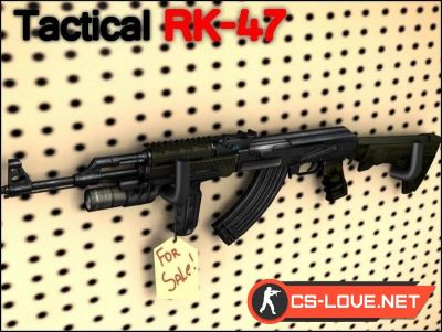 Скачать модель оружия AK-47 Tactical RK-47 для CS 1.6