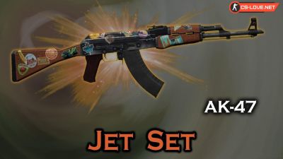 Скачать модель оружия AK-47 Jet Set для CS 1.6