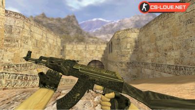 Скачать модель оружия HD AK-47 Pride для CS 1.6
