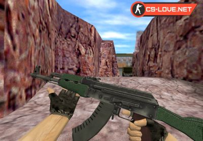 Скачать модель оружия HD AK-47 First Class для CS 1.6