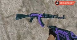 Модель оружия HD AK-47 Phoenix Rise Purple для КС 1.6 - Изображение №21